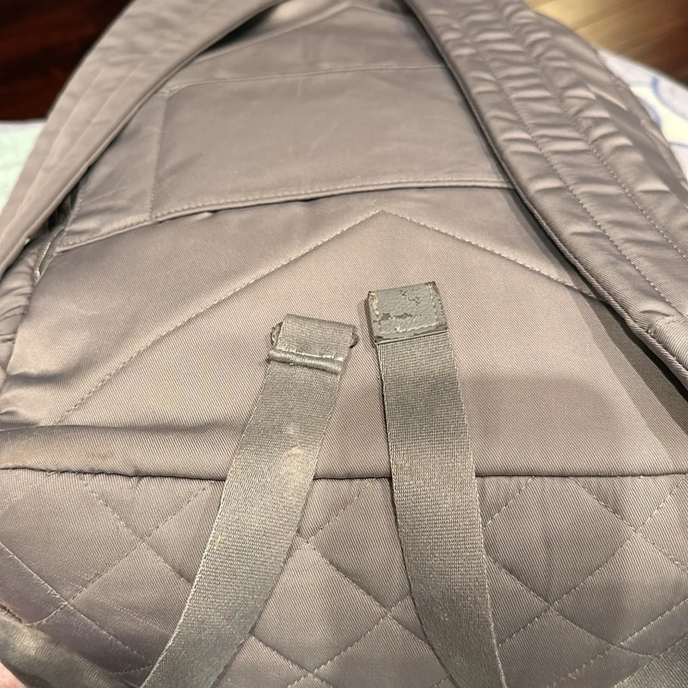 Vera Bradley Tranquil Gray Campus Backpack in Performance Twill